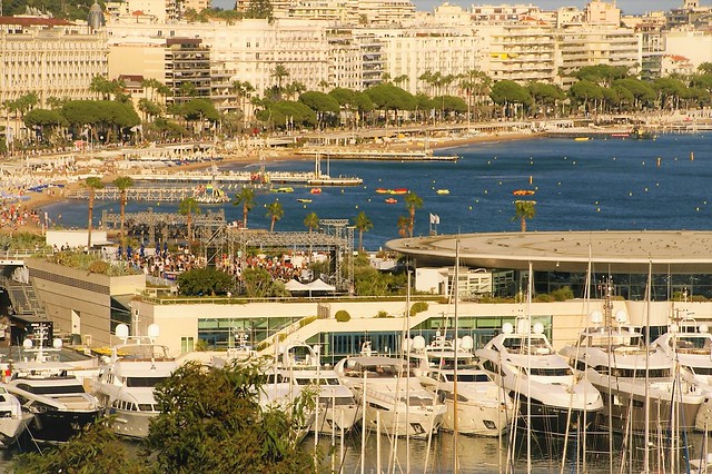 Cannes bay and harbor