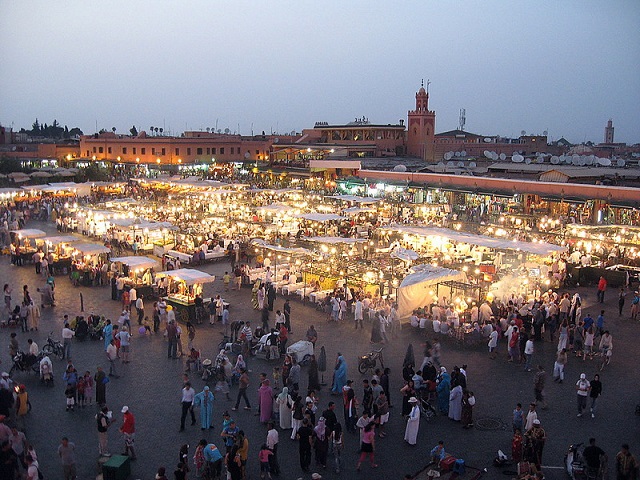 Marrakech Jemaa El Fna square