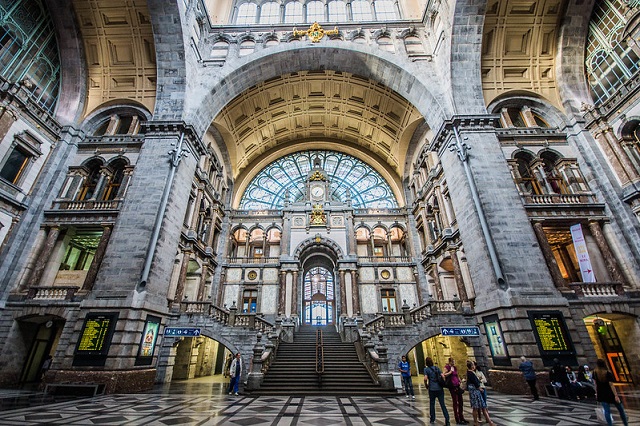Antwerp's magnificent central train station
